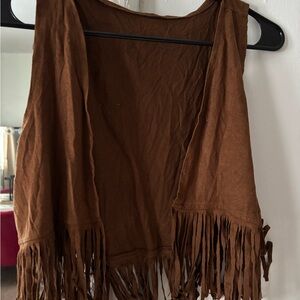 Brown Fringe Vest
